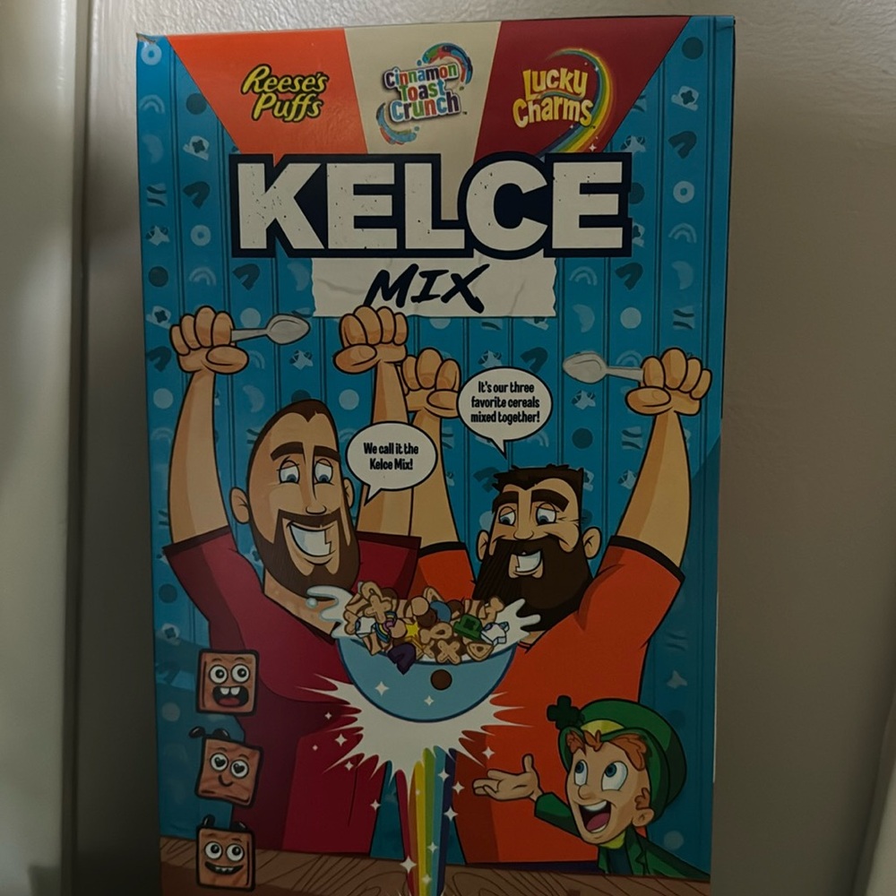 Kelce Mix. Reese’s Puff, Cinnamon Toast Crunch & Lucky Charms.